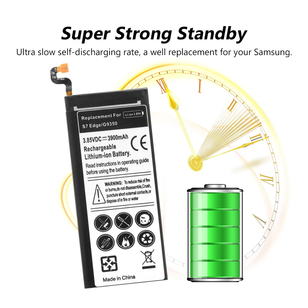 salami Estate Tutor Pentru Samsung Galaxy S7 Edge Litiu Baterie Telefon Eb-bg935abe 3900mah  Pentru Samsung S7 Edge înlocuirea Bateriei G935 G935f G9350 cumpara online  < Baterii / Afaceridezece.ro